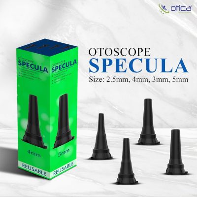 Reusable Diagnostic Otoscope Ear Specula Set 2.5mm, 3mm,4mm & 5mm Compatible with Welch Allyn Otoscopes