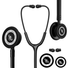 All Black Dual Head Stethoscope for Medical Students and Doctors