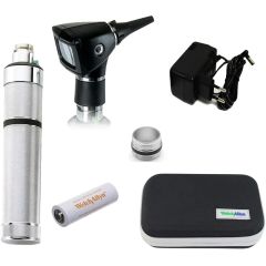 Welch Allyn 3.5 V SureColor LED Fiber Optic Otoscope Full Set 25282-CL Rechargeable