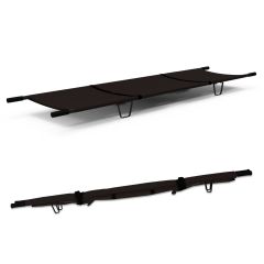 Foldable Stretcher Patient Shifting Portable Emergency Hospital Ambulance Use Safety Belt Single Fold Mild Steel Black