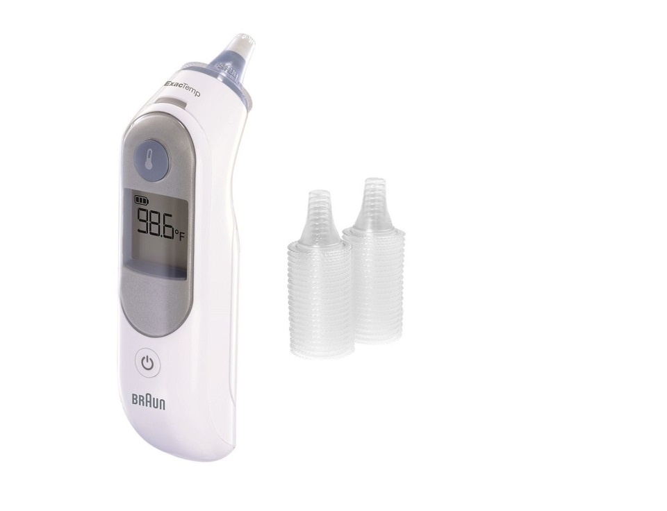 Welch Allayn Braun Thermoscan Ear Thermometer with ExacTemp Technology With  Braun Lens Filter Refills (KAZ LF40US01)