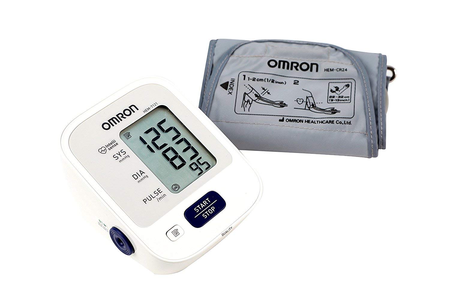 Omron Hem 7124 Fully Automatic Digital Blood Pressure Monitor with  Intellisense Technology Most Accurate Measurement