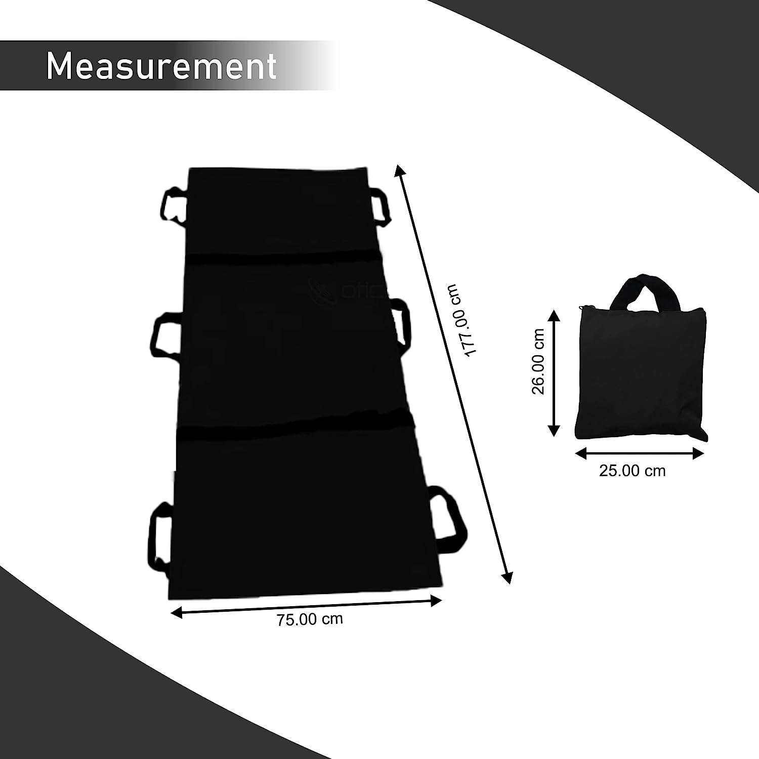 Emergency Medical Portable Soft Stretcher with Safety Belt, for